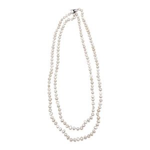 Vintage White Freshwater Baroque Double-Strand Pearl Necklace *AS IS*